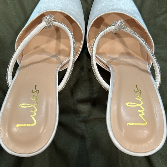 Lulus white satin stiletto heels - Picture 4 of 4